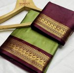 MOST PICKED SOFT SILK WEAVING ZARI BOREDR WORK SAREE WITH UNSTITCHED BLOUSE PARTY WEAR WHOLESALE PRICE ETHNIC GARMENT (27)