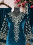 MOST PICKED VELVET SEQUENCE EMBROIDERY LACE WORK TOP PALAZZO WITH DUPATTA PARTY WEAR WHOLESALE PRICE ETHNIC GARMENT (10)