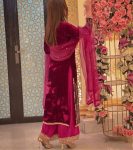 MOST PICKED VELVET ZARI EMBROIDERI WORK TOP PALAZZO WITH DUPATTA PARTY WEAR WHOLESALE PRICE ETHNIC GARMENT (7)