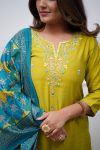 MOST PICKED VISCOSE CHANDERI SEQUENCE CODING EMBROIDERY WORK TOP OTTOM WITH DUPATTA FESTIVE WEAR WHOLESALE PRICE ETHNIC GARMENT (22)