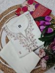 MOST PICKED VISCOSE CHANDERI SEQUENCE CODING EMBROIDERY WORK TOP OTTOM WITH DUPATTA FESTIVE WEAR WHOLESALE PRICE ETHNIC GARMENT (26)
