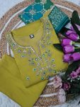 MOST PICKED VISCOSE CHANDERI SEQUENCE CODING EMBROIDERY WORK TOP OTTOM WITH DUPATTA FESTIVE WEAR WHOLESALE PRICE ETHNIC GARMENT (22)