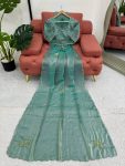 NEW ARRIVAL CANDY SILK HAND WORK SAREE WITH UNSTITCHED BLOUSE PARTY WEAR WHOLESALE PRICE ETHNIC GARMENT (7)