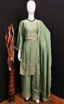 NEW ARRIVAL CHINON EMBRIDERY SEQUENCE WORK TOP PALAZZO WITH DUPATTA WEDDING WEAR WHOLESALE PRICE ETHNIC GARMENT (3)