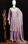 NEW ARRIVAL CHINON EMBRIDERY SEQUENCE WORK TOP PALAZZO WITH DUPATTA WEDDING WEAR WHOLESALE PRICE ETHNIC GARMENT (6)