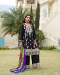 NEW ARRIVAL CHINON HEAVY EMBROIDERY CODING SEQUENCE WORK TOP PALAZZO WITH DUPATTA PARTY WEAR WHOLESALE PRICE ETHNIC GARMENT (5)