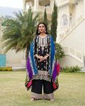 NEW ARRIVAL CHINON HEAVY EMBROIDERY CODING SEQUENCE WORK TOP PALAZZO WITH DUPATTA PARTY WEAR WHOLESALE PRICE ETHNIC GARMENT (5)