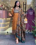 NEW ARRIVAL CHINON SILK DIGITAL PRINT WITH REAL MIRROR AND DIAMOND HANDWORK TOP BOTTOM WITH DUPATTA FESTIVE WEAR WHOLESALE PRICE ETHNIC GARMENT (6)