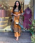 NEW ARRIVAL CHINON SILK DIGITAL PRINT WITH REAL MIRROR AND DIAMOND HANDWORK TOP BOTTOM WITH DUPATTA FESTIVE WEAR WHOLESALE PRICE ETHNIC GARMENT (6)