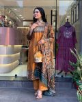 NEW ARRIVAL CHINON SILK DIGITAL PRINT WITH REAL MIRROR AND DIAMOND HANDWORK TOP BOTTOM WITH DUPATTA FESTIVE WEAR WHOLESALE PRICE ETHNIC GARMENT (6)