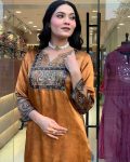 NEW ARRIVAL CHINON SILK DIGITAL PRINT WITH REAL MIRROR AND DIAMOND HANDWORK TOP BOTTOM WITH DUPATTA FESTIVE WEAR WHOLESALE PRICE ETHNIC GARMENT (6)