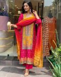 NEW ARRIVAL CHINON SILK DIGITAL PRINT WITH REAL MIRROR AND DIAMOND HANDWORK TOP BOTTOM WITH DUPATTA FESTIVE WEAR WHOLESALE PRICE ETHNIC GARMENT (6)