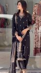 NEW ARRIVAL CHINON SILK EMBROIDERY SEQUENCE WORK TOP BOTTOM WITH DUPATTA FESTIVE WEAR WHOLESALE PRICE ETHNIC GARMENT (7)