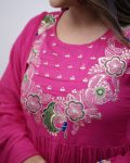 NEW ARRIVAL CHINON SILK EMBROIDERY WORK TOP BOTTOM WITH DUPATTA PARTY WEAR WHOLESALE PRICE ETHNIC GARMENT (5)