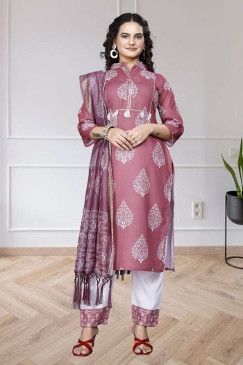 NEW ARRIVAL COTTON DIGITAL PRINTED TOP BOTTOM WITH DUPATTA  WINE
