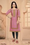 NEW ARRIVAL COTTON LINING LACE WORK KURTI CASUAL WEAR WHOLESALE PRICE ETHNIC GARMENT (2)
