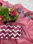 NEW ARRIVAL CRUSH GEORGETTE THREAD EMBROIDER WORK SAREE WITH UNSTITCH BLOUSE FESTIVE WEAR WHOLESALE PRICE ETHNIC GARMENT (20)