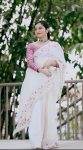 NEW ARRIVAL CRUSH GEORGETTE THREAD EMBROIDER WORK SAREE WITH UNSTITCH BLOUSE FESTIVE WEAR WHOLESALE PRICE ETHNIC GARMENT (4)