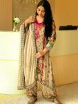 NEW ARRIVAL DIGITAL PRINTED WITH REAL MIRROR HAND WORK TOP BOTTOM WITH DUPATTA CREAM