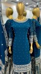 NEW ARRIVAL FAUX GEORGETTE EMBROIDERY SEQUENCE WORK TOP GHARARA WITH DUPATTA WEDDING WEAR WHOLESALE PRICE ETHNIC GARMENT (4)