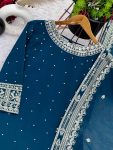 NEW ARRIVAL FAUX GEORGETTE EMBROIDERY SEQUENCE WORK TOP GHARARA WITH DUPATTA WEDDING WEAR WHOLESALE PRICE ETHNIC GARMENT (4)