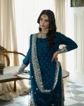 NEW ARRIVAL FAUX GEORGETTE EMBROIDERY SEQUENCE WORK TOP GHARARA WITH DUPATTA WEDDING WEAR WHOLESALE PRICE ETHNIC GARMENT (4)