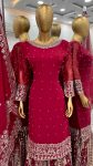 NEW ARRIVAL FAUX GEORGETTE EMBROIDERY SEQUENCE WORK TOP SHARARA WITH DUPATTA FESTIVE WEAR WHOLESALE PRICE ETHNIC GARMENT (6)