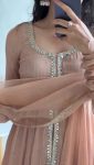NEW ARRIVAL GEORGETTE CODING EMBROIDERY SEQUENCE WORK TOP PALAZZO WITH DUPATTA PARTY WEAR WHOLESALE PRICE ETHNIC GARMENT (5)
