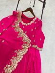 NEW ARRIVAL GEORGETTE CODING SEQUENCE EMBROIDERY WORK ONLY GOWN PARTY WEAR WHOLESALE PRICE ETHNIC GARMENT (5)