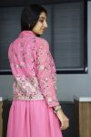 NEW ARRIVAL GEORGETTE EMBROIDERY SEQUENCE WORK TOP BOTTOM WITH KOTI PARTY WEAR WHOLESALE PRICE ETHNIC GARMENT (3)