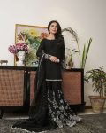 NEW ARRIVAL GEORGETTE EMBROIDERY SEQUENCE WORK TOP SHARARA WITH DUPATTA PARTY WEAR WHOLESALE PRICE ETHNIC GARMENT (5)