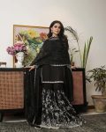 NEW ARRIVAL GEORGETTE EMBROIDERY SEQUENCE WORK TOP SHARARA WITH DUPATTA PARTY WEAR WHOLESALE PRICE ETHNIC GARMENT (5)