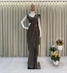 NEW ARRIVAL GEORGETTE SEQUENCE EMBROIDERY WORK READY TO WEAR SAREE KOTI WAIST BELT WITH STITCHED BLOUSE WEDDING WEAR WHOLESALE PRICE ETHNIC GARMENT (6)