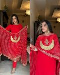 NEW ARRIVAL GEORGETTE THREAD SEQUENCE MIRROR WORK TOP BOTTOM WITH DUPATTA PARTY WEAR WHOLESALE PRICE ETHNIC GARMENT (5)