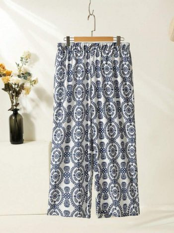 NEW ARRIVAL IMPORTED LYCRA DIGITAL PRINTED PALAZZO BLUE