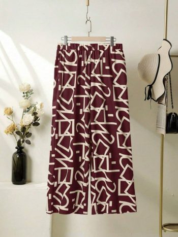 NEW ARRIVAL IMPORTED LYCRA DIGITAL PRINTED PALAZZO BROWN