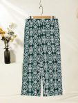 NEW ARRIVAL IMPORTED LYCRA DIGITAL PRINTED PALAZZO GREEN