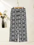 NEW ARRIVAL IMPORTED LYCRA DIGITAL PRINTED PALAZZO BLACK