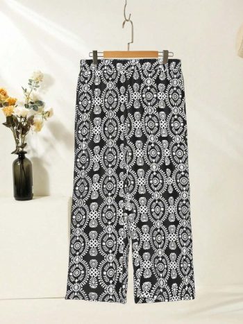 NEW ARRIVAL IMPORTED LYCRA DIGITAL PRINTED PALAZZO BLACK