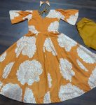 NEW ARRIVAL MUSLIN DIGITAL PRINTED GOWN WITH BOTTOM CASUAL WEAR WHOLESALE PRICE ETHNIC GARMENT (4)