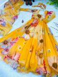 NEW ARRIVAL ORAGANZA TABBY SILK DIGITAL PRINTED GOWN WITH DUPATTA PARTY WEAR WHOLESALE PRICE ETHNIC GARMENT (4)