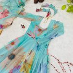 NEW ARRIVAL ORAGANZA TABBY SILK DIGITAL PRINTED GOWN WITH DUPATTA PARTY WEAR WHOLESALE PRICE ETHNIC GARMENT (7)