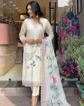 NEW ARRIVAL ORGANZA SEQUENCE EMBROIDERY WORK TOP BOTTOM WITH DUPATTA FESTIVE WEAR WHOLESALE PRICE ETHNIC GARMENT (4)
