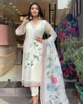 NEW ARRIVAL ORGANZA SEQUENCE EMBROIDERY WORK TOP BOTTOM WITH DUPATTA FESTIVE WEAR WHOLESALE PRICE ETHNIC GARMENT (4)