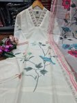 NEW ARRIVAL ORGANZA SEQUENCE EMBROIDERY WORK TOP BOTTOM WITH DUPATTA FESTIVE WEAR WHOLESALE PRICE ETHNIC GARMENT (4)