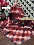 NEW ARRIVAL PURE VETLESS HOT FIX WORK SAREE WITH UNSTITCHED BLOUSE CASUAL WEAR WHOLESALE PRICE ETHNIC GARMENT (13)