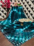 NEW ARRIVAL PURE VETLESS HOT FIX WORK SAREE WITH UNSTITCHED BLOUSE CASUAL WEAR WHOLESALE PRICE ETHNIC GARMENT (6)