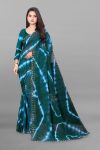 NEW ARRIVAL PURE VETLESS HOT FIX WORK SAREE WITH UNSTITCHED BLOUSE RAMA