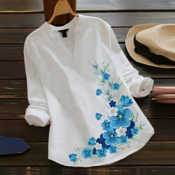 NEW ARRIVAL RAYON DIGITAL PRINTED ONLY TOP WHITE