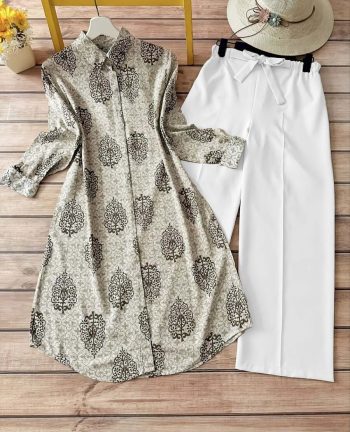 LATEST RAYON DIGITAL PRINTED TOP WITH PALAZZO GREY